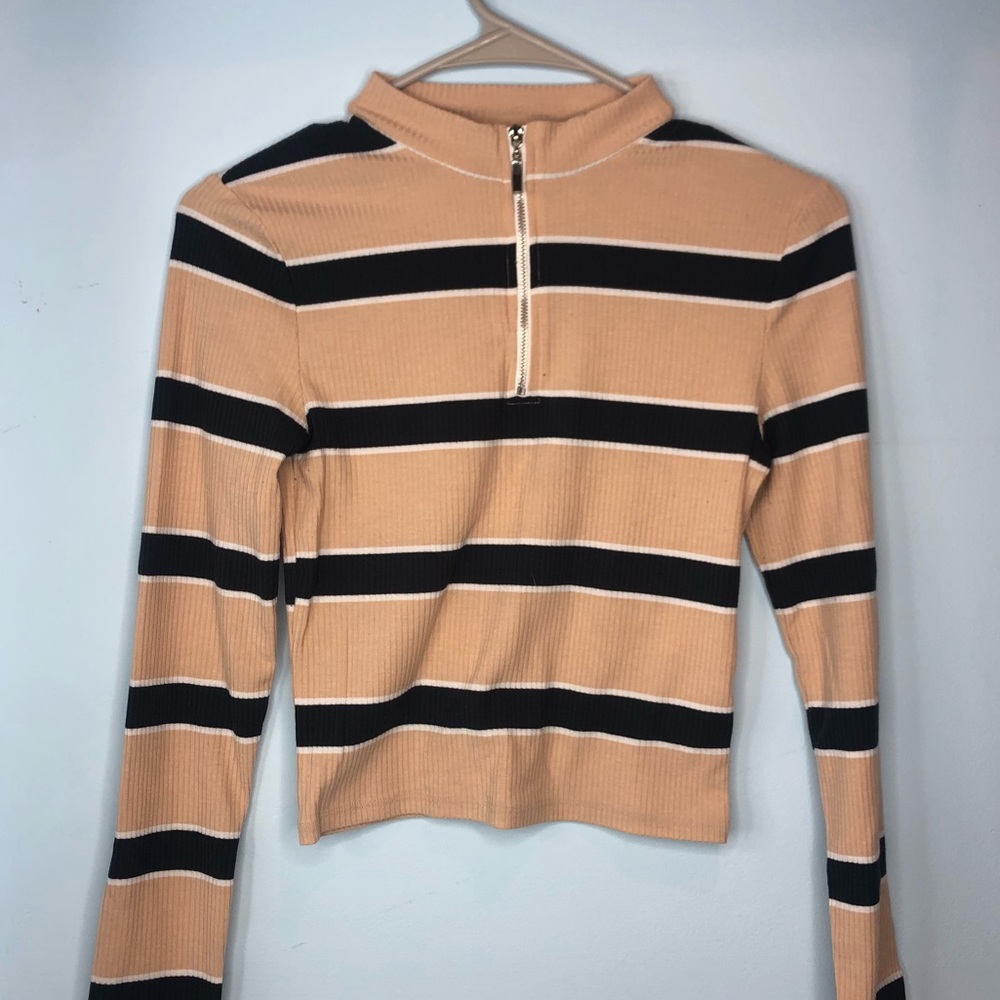 Zip-Up Long Sleeve Shirt